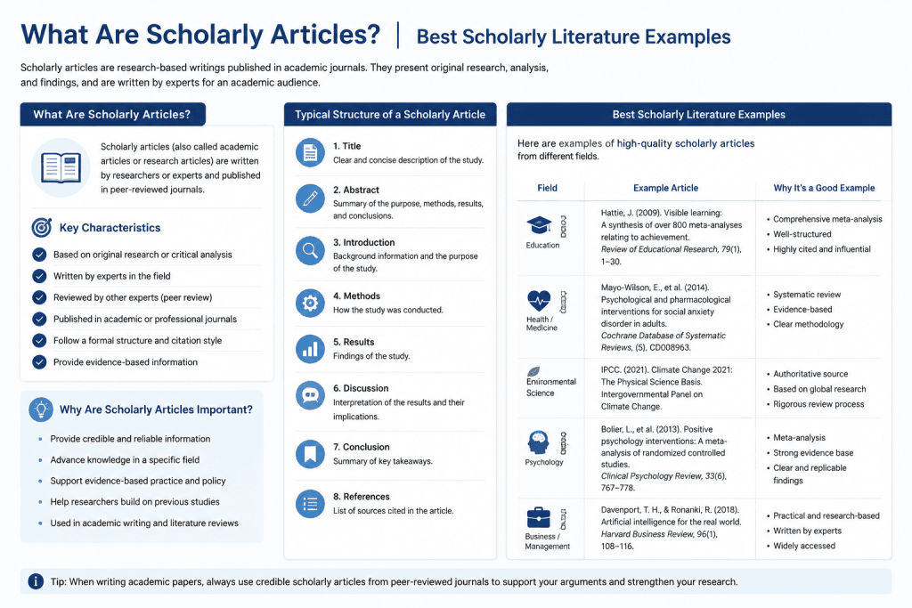 What Are Scholarly Articles? Best examples of scholarly articles