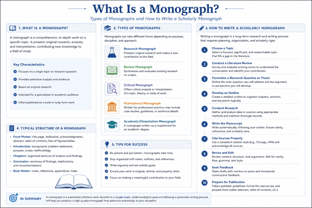 What is a monograph and how to write a scholarly monograph
