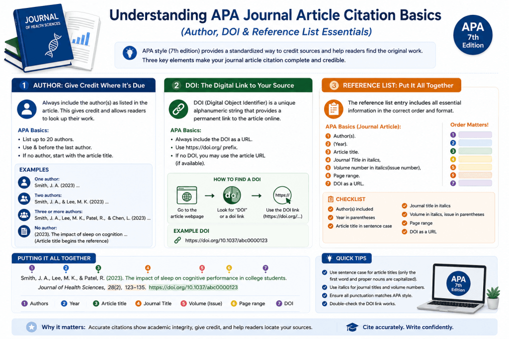 APA Journal Article Citation Basics