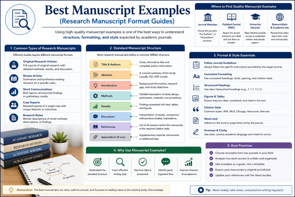 Best Manuscript Examples (Research Manuscript Format Guides)