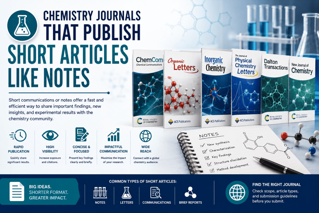Chemistry Journals That Publish Short Articles Like Notes, Examples
