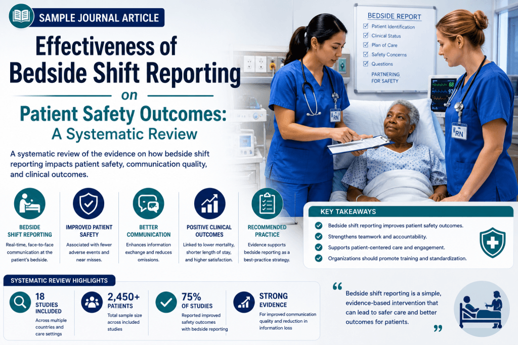 Effectiveness of Bedside Shift Reporting on Patient Safety Outcomes A Systematic Review