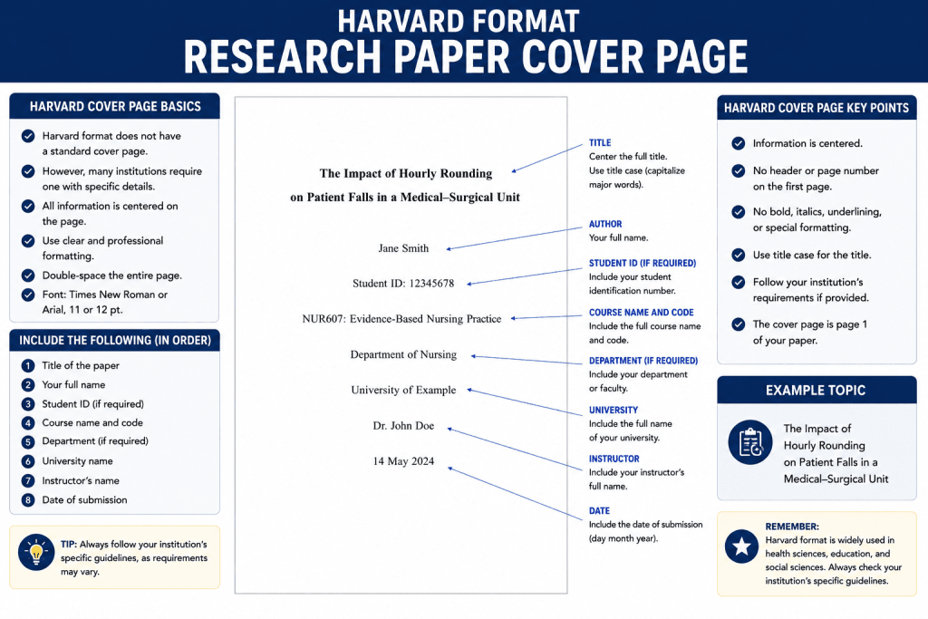 Harvard Format Research Paper Cover Page