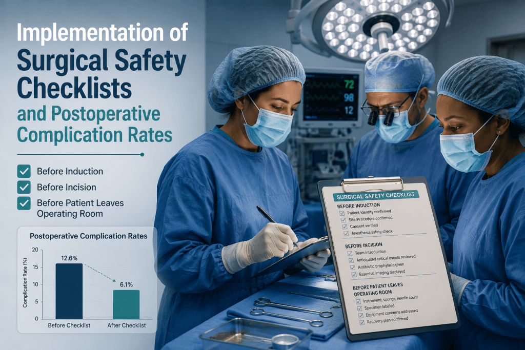 Implementation of Surgical Safety Checklists and Postoperative Complication Rates