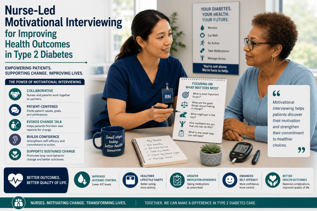 Nurse-Led Motivational Interviewing for Improving Health Outcomes in Type 2 Diabetes