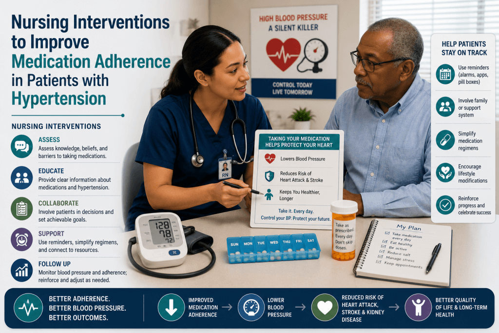 Nursing Interventions to Improve Medication Adherence in Patients with Hypertension