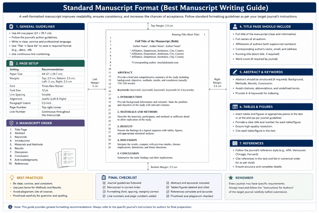 Standard Manuscript Format (Best Manuscript Writing Guide)