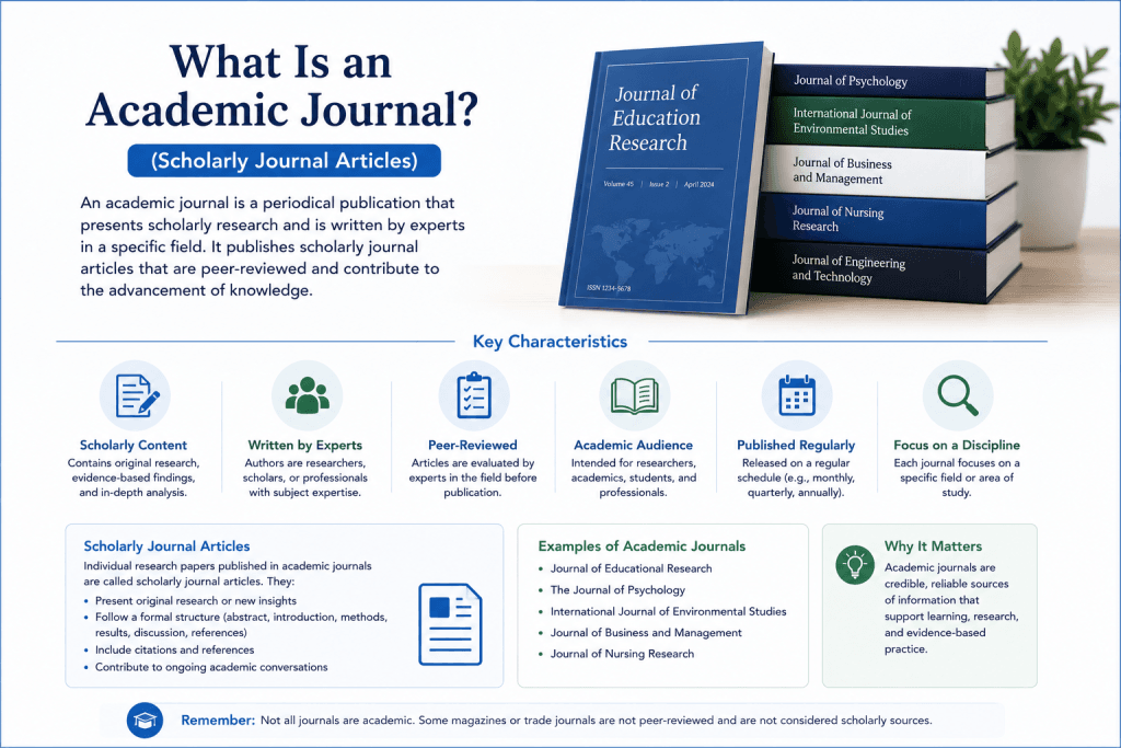 What Is an Academic Journal  - Scholarly Journal Articles