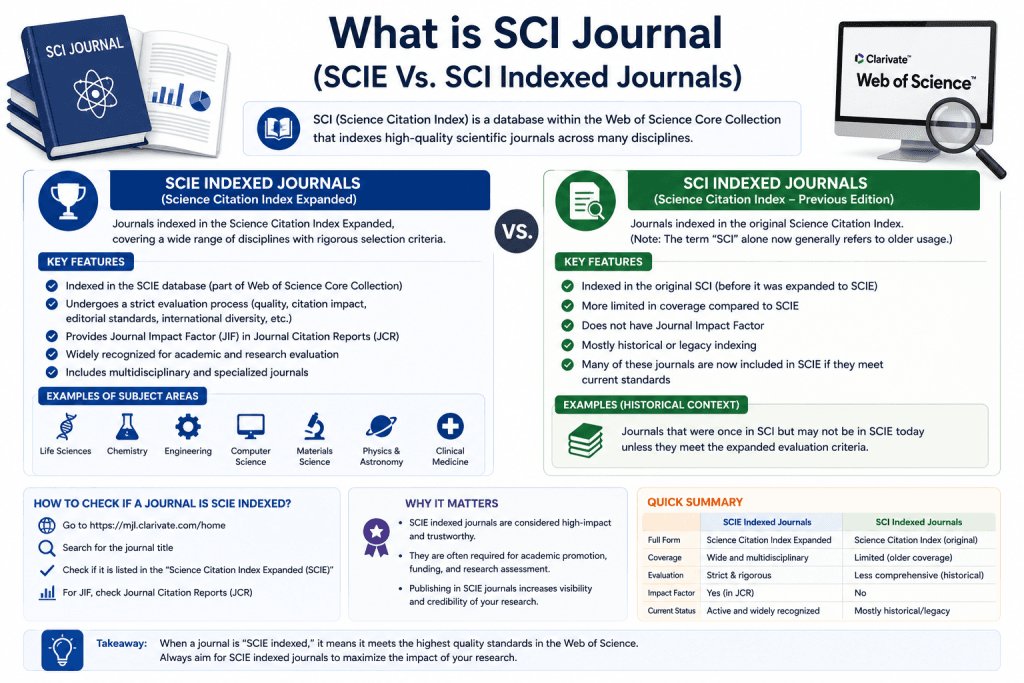 What is SCI Journal? (SCIE Vs. SCI Indexed Journals)